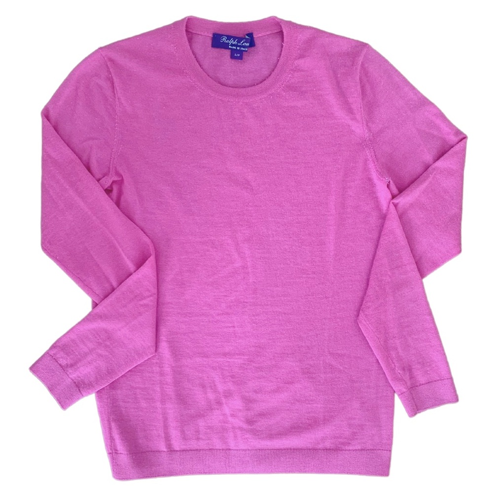 Ralph Lauren PURPLE LABEL 100% Cashmere Sweater Womens Sz Small - Pink